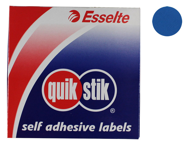 Removable Circle Stickers 24mm 500pk - Blue