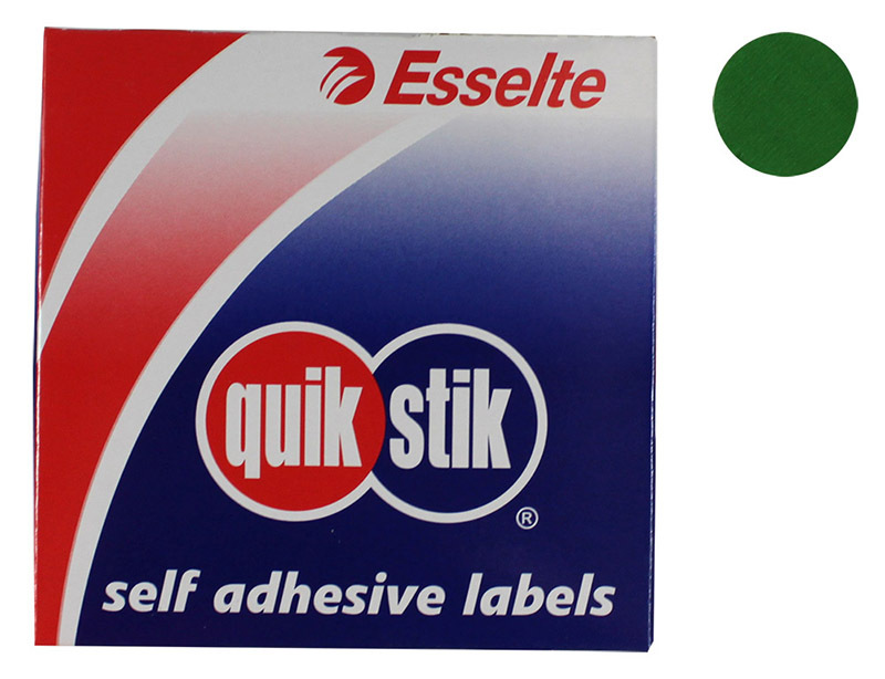 Removable Circle Stickers 24mm 500pk - Green