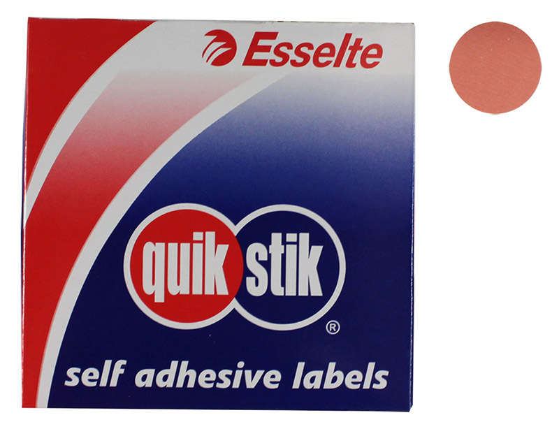 Removable Circle Stickers 24mm 500pk - Pink