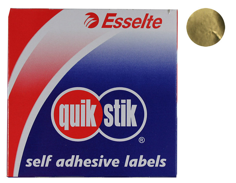 Removable Circle Stickers 24mm 250pk - Gold