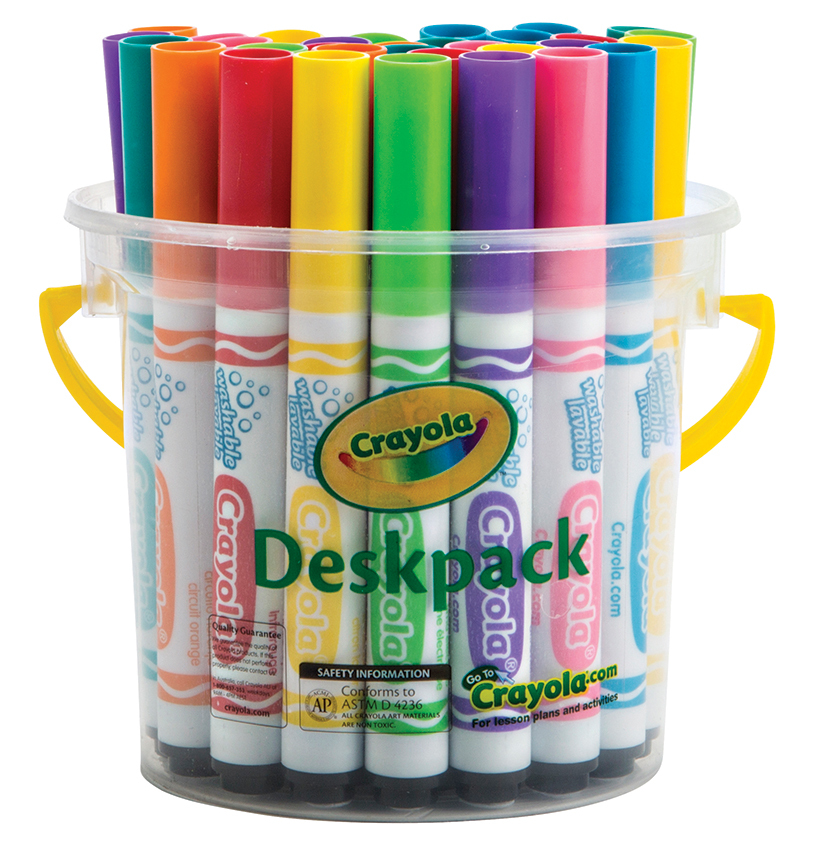 Crayola Ultra Clean Washable Broadline Markers - Bright Colours 32pk