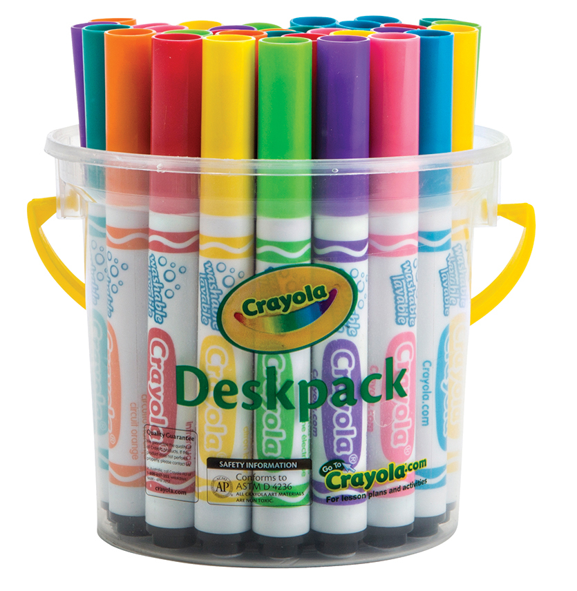 Crayola Ultra Clean Washable Broadline Markers - Bright Colours 32pk