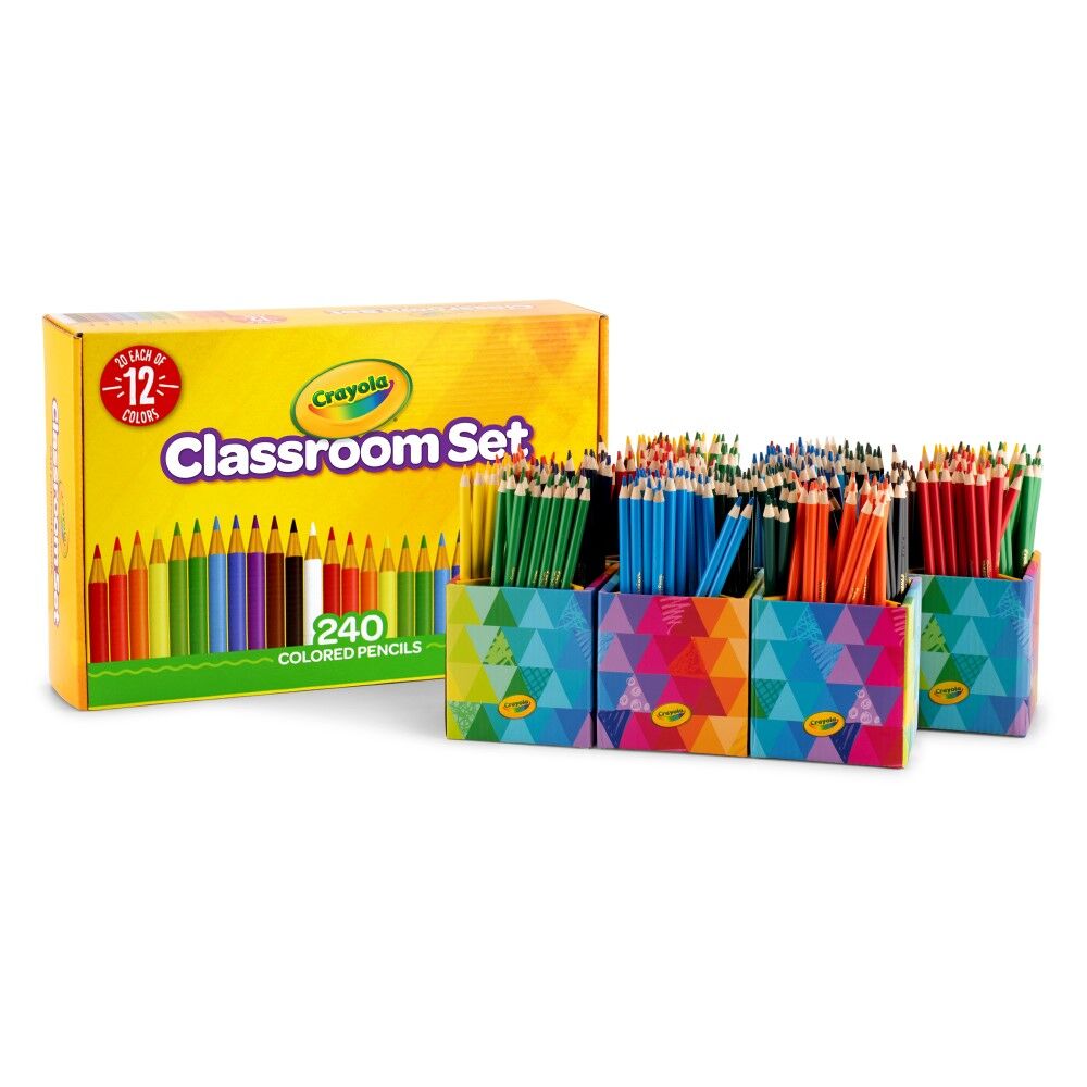 Crayola Full Size Coloured Pencils - 240pk & 12 Sharpeners