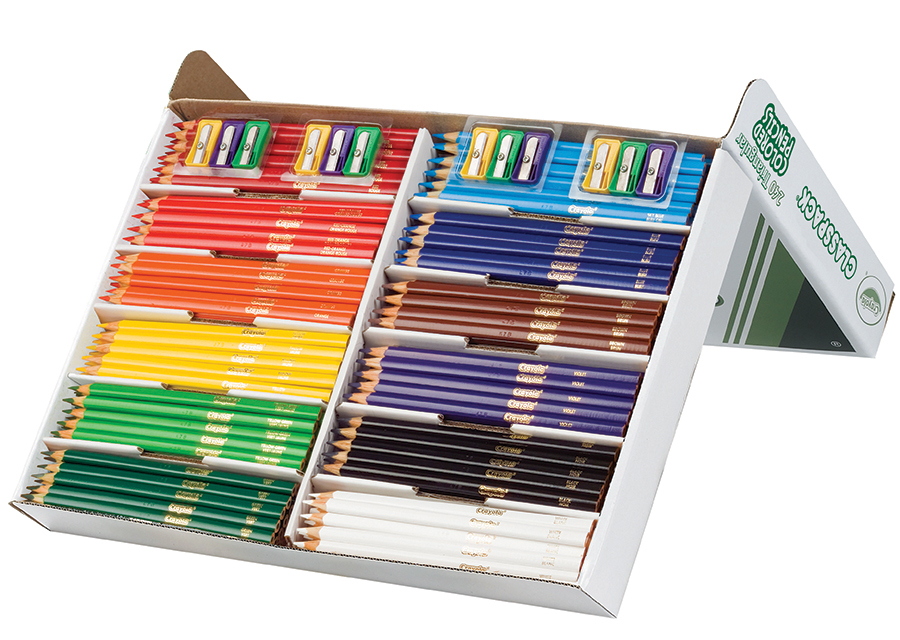 Crayola Triangular Coloured Pencils - 240pk & 12 Sharpeners