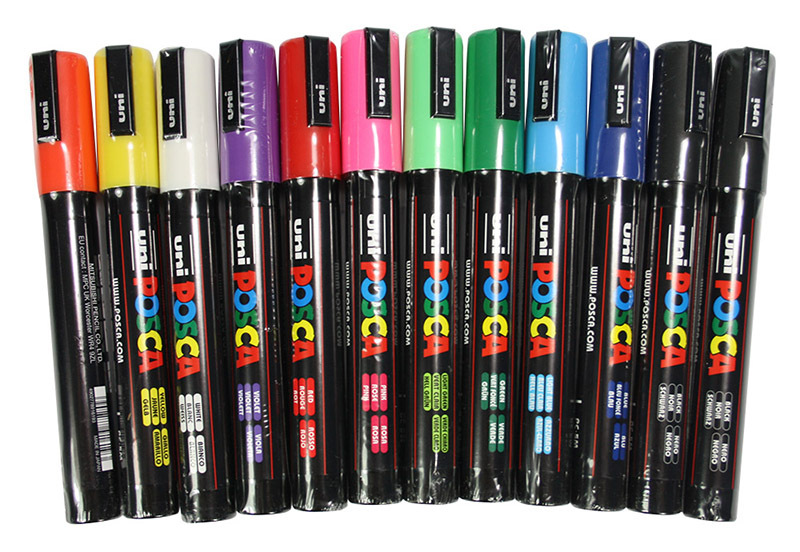 Posca Medium Bullet Paint Marker - Assorted 12pk