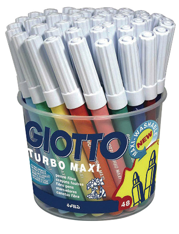 Giotto Children's Thick Markers (Turbo Maxi) - 48pk