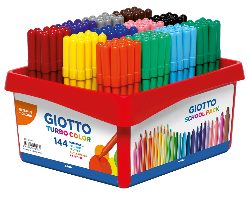 Giotto Children's Thin Markers (Turbo Colour) - 144pk