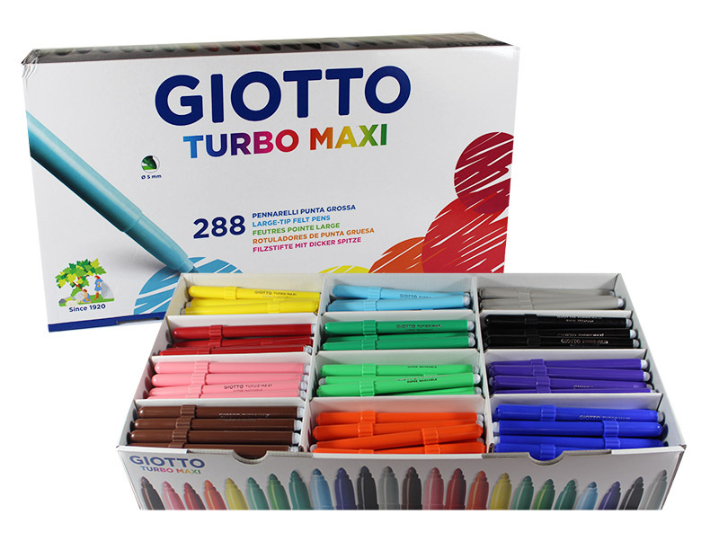 Giotto Children's Thick Markers (Turbo Maxi) - Classpack of 288