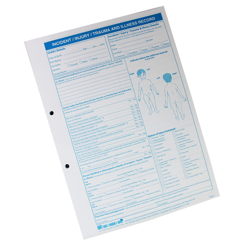 Bellbird Incident, Injury, Trauma & Illness Record - 100pk