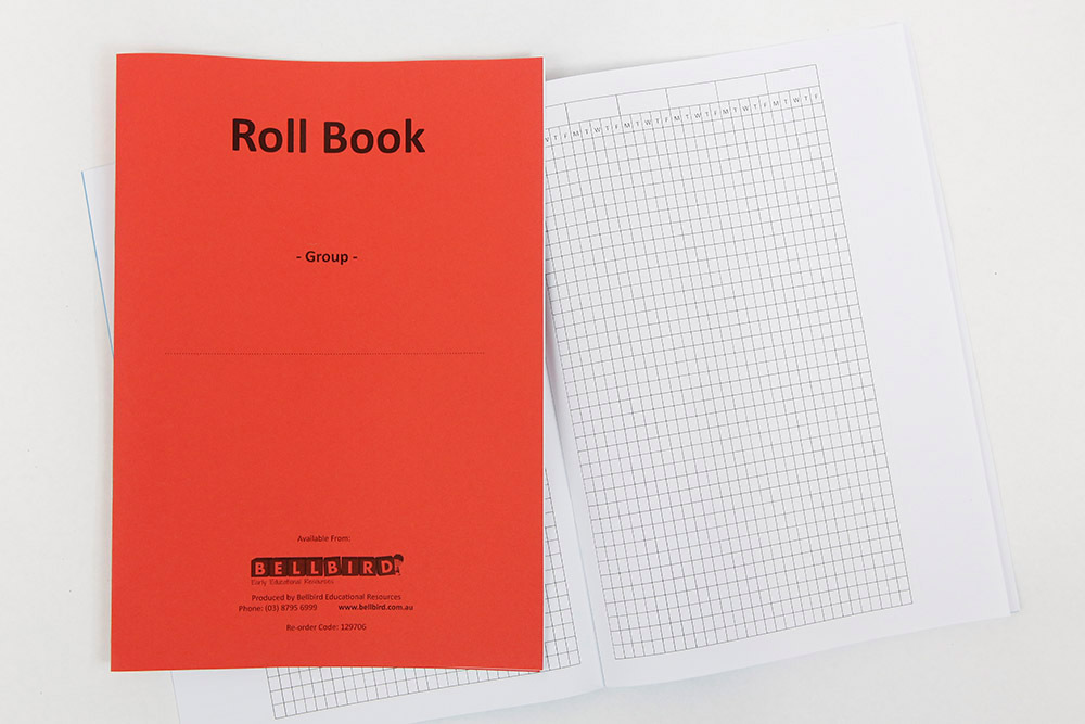 Bellbird Roll Book For 1 Group - Red