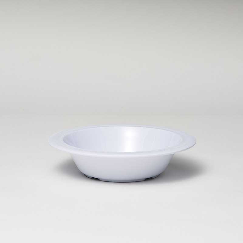Barel Melamine Rimmed Bowl 16cm - White