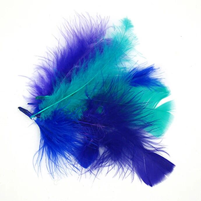 Craft Feathers Assorted - Blue Mix