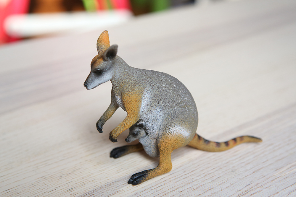 Australian Animal Replica - Yellow Footed Rock Wallaby 10cmH