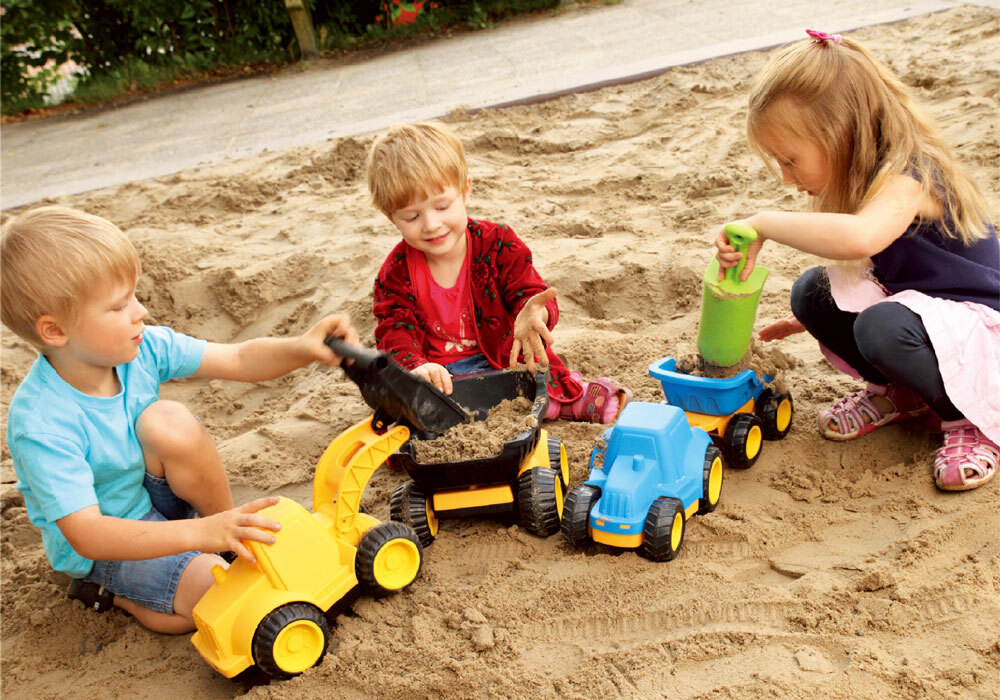 Beleduc Dump Truck, Front End Loader and Tractor & Trailer - Set of 3