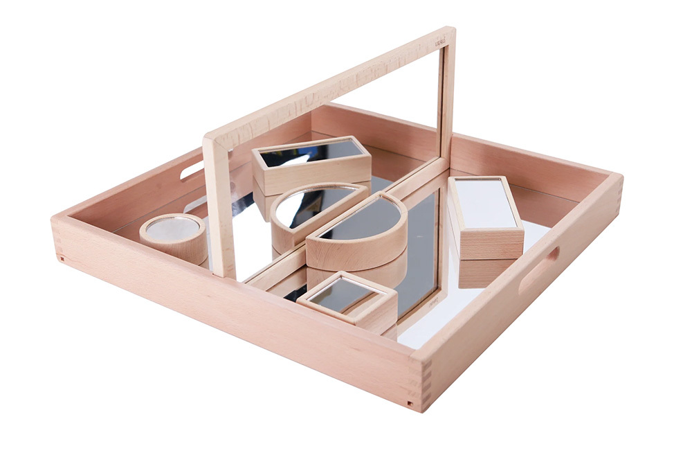 Mirror Tray and Blocks Set