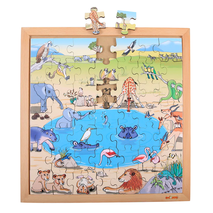 Educo Habitat Puzzle - Savannah 49pcs
