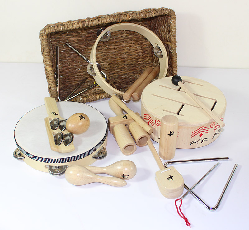 Natural Percussion Musical Instrument Set - 14pcs