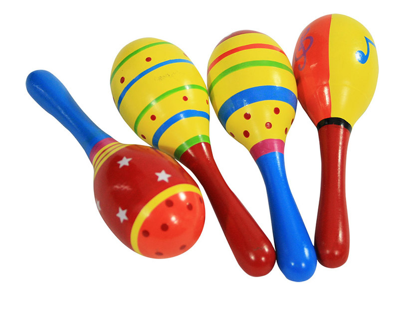 Wooden Maraca 15cm - Assorted Colours