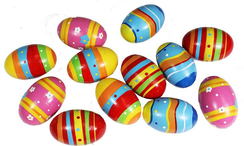 Egg Maracas - 7cm Wooden 12pcs