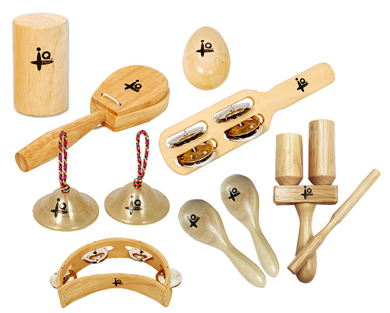 IQ Plus Wooden Musical Instrument Set - 9 Instruments