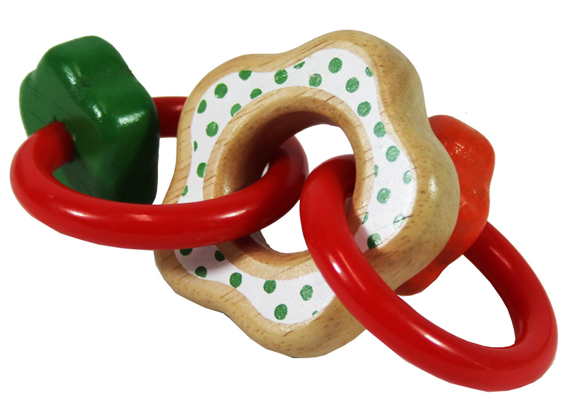 *SPECIAL: Blue Ribbon Baby Rattle - Flower Key