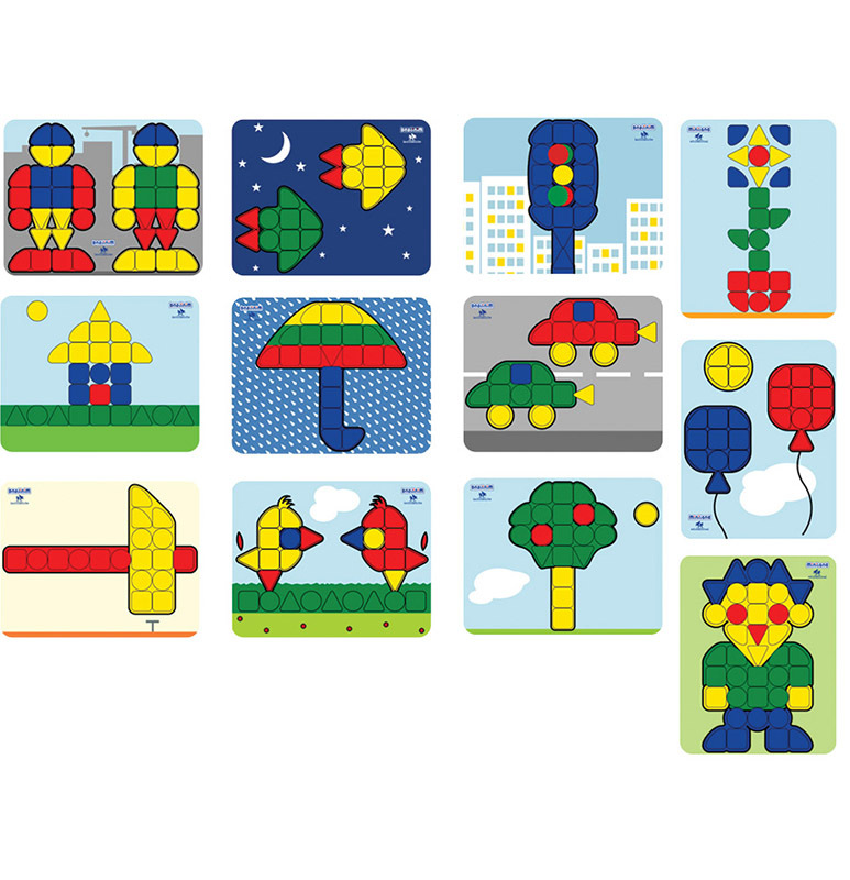 Mosaic Super Pegs - Model Cards 12pk
