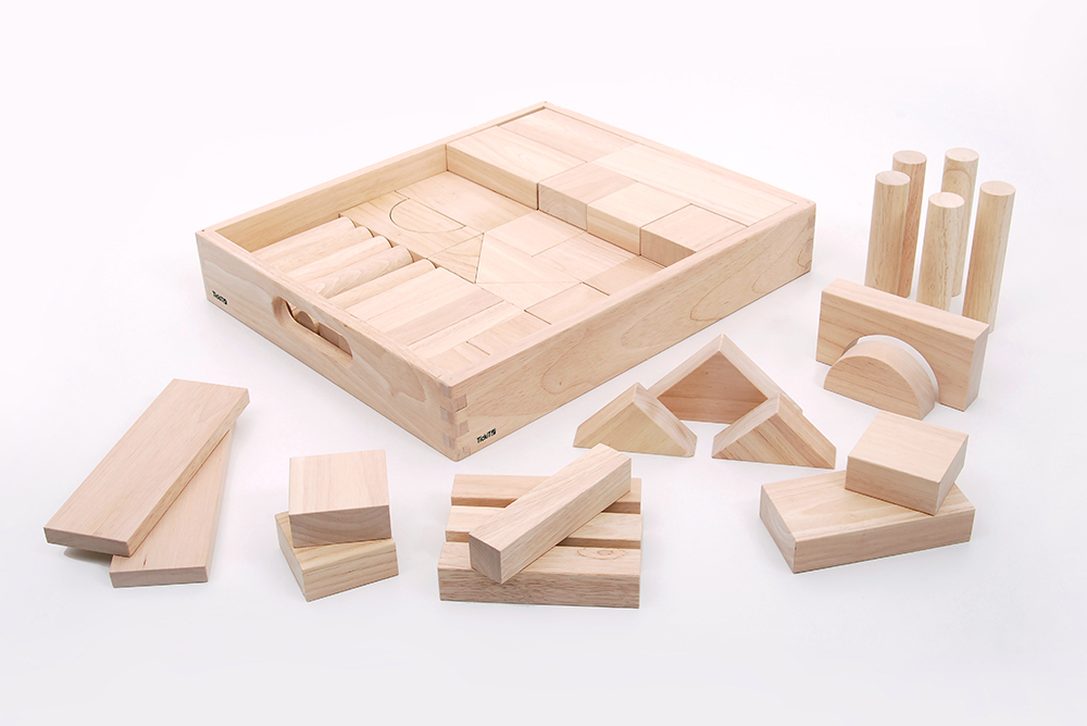 Natural Wooden Jumbo Block Set 54pcs