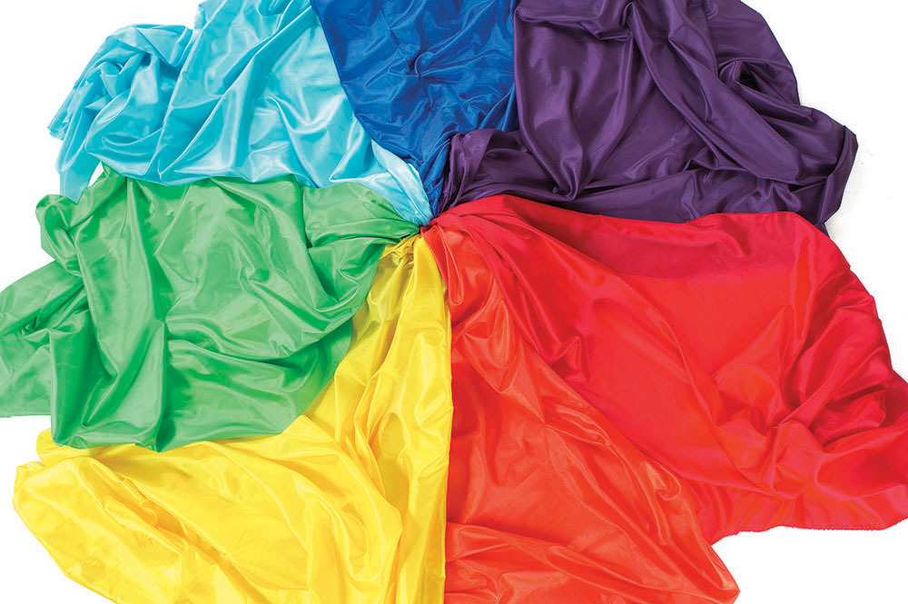 Rainbow Habutai Fabric -7pcs