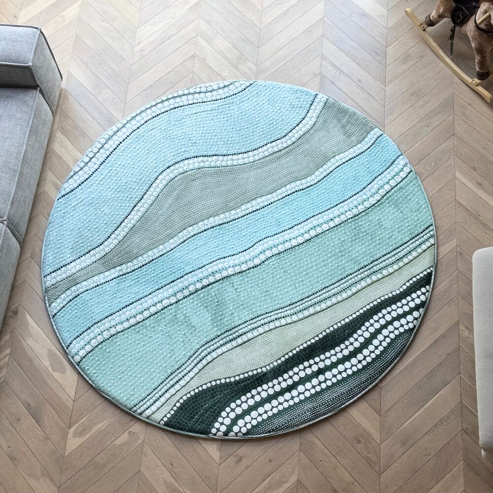 Padded Snuggle Rug - 'Girliny Girlinyji Reef' 2m Round
