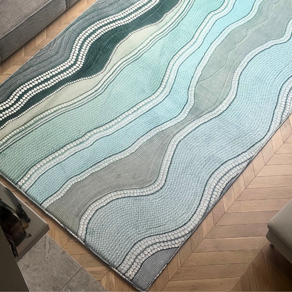 Padded Snuggle Rug - 'Girliny Girlinyji Reef' 2m x 4m