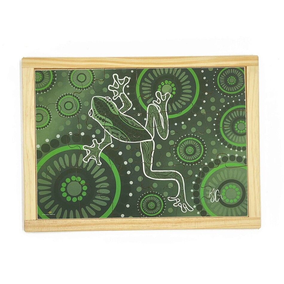 Aboriginal Art Frog Dreaming Puzzle - 18pcs
