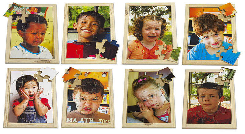 Multicultural Emotions Puzzles - Set of 8