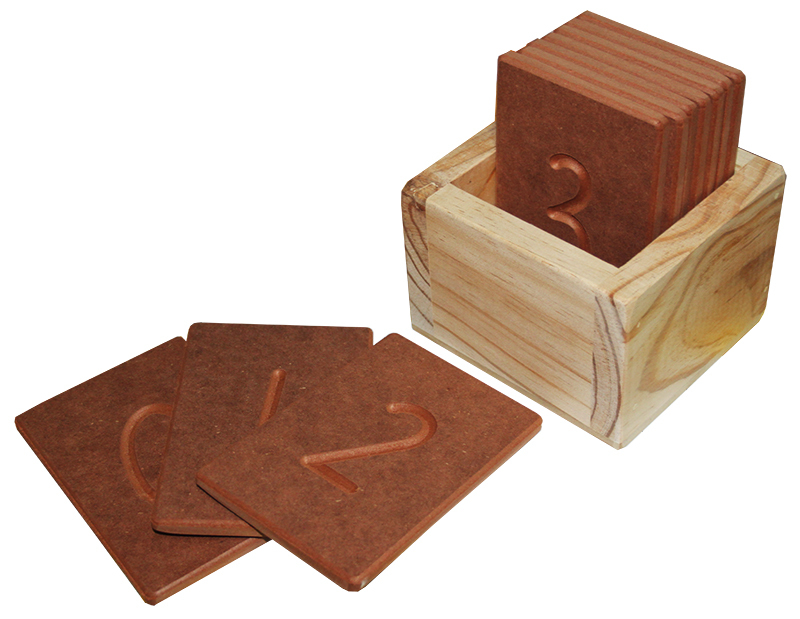 Wooden Finger Tracing Cards - Numbers 10pcs