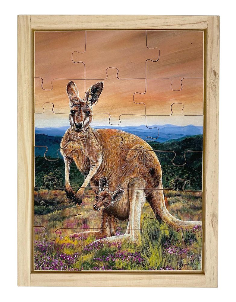 Australian Animals Puzzle - Kangaroo 18pcs