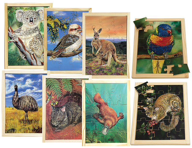 Australian Animals Puzzle - Set of 8