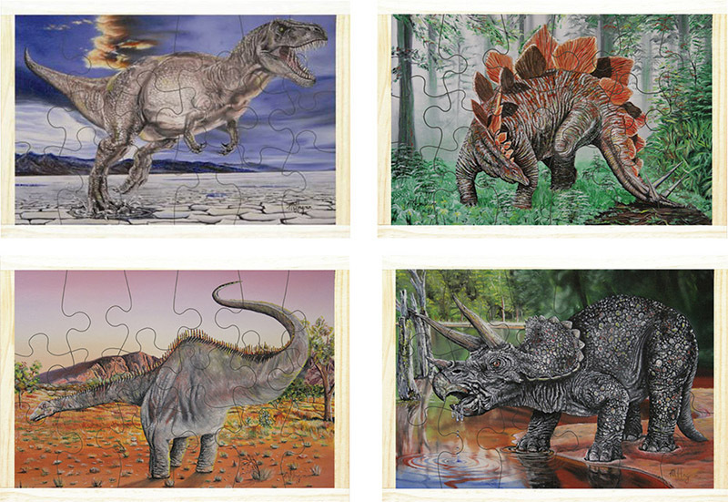 Dinosaur Puzzles - Set of 4