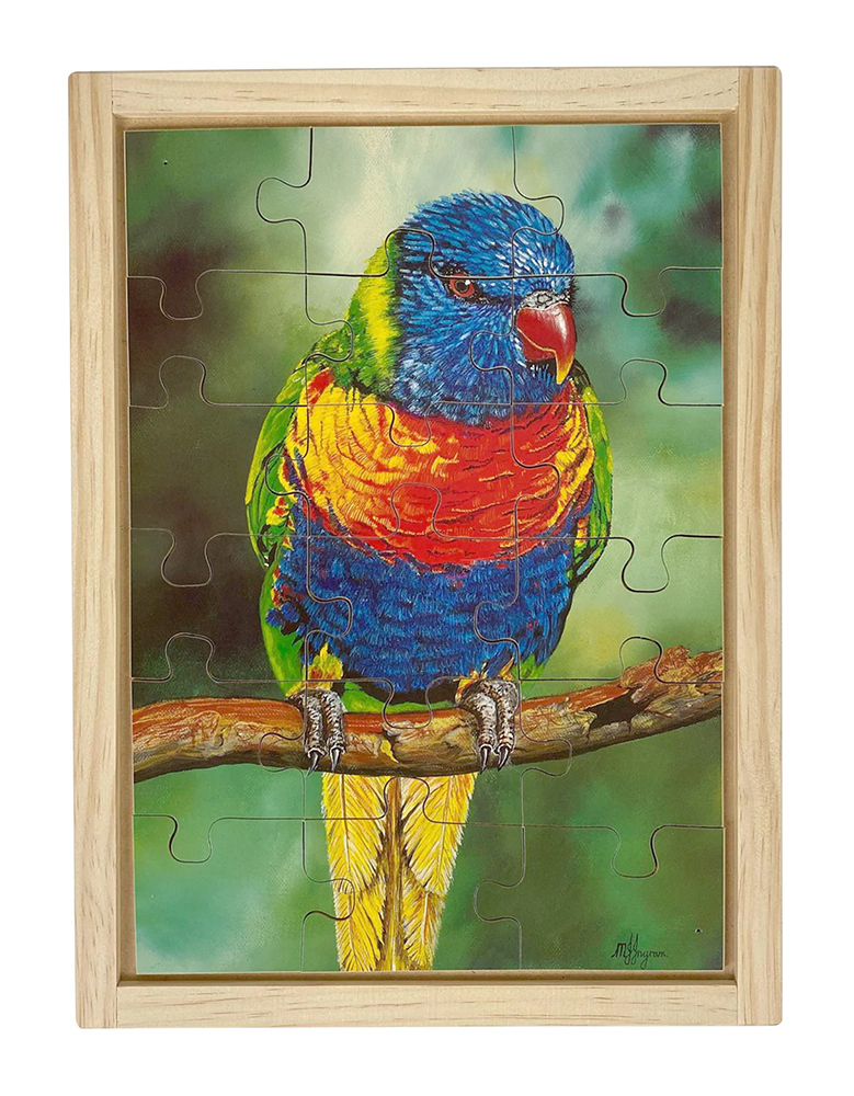 Australian Animals Puzzle - Rainbow Lorikeet 12pcs
