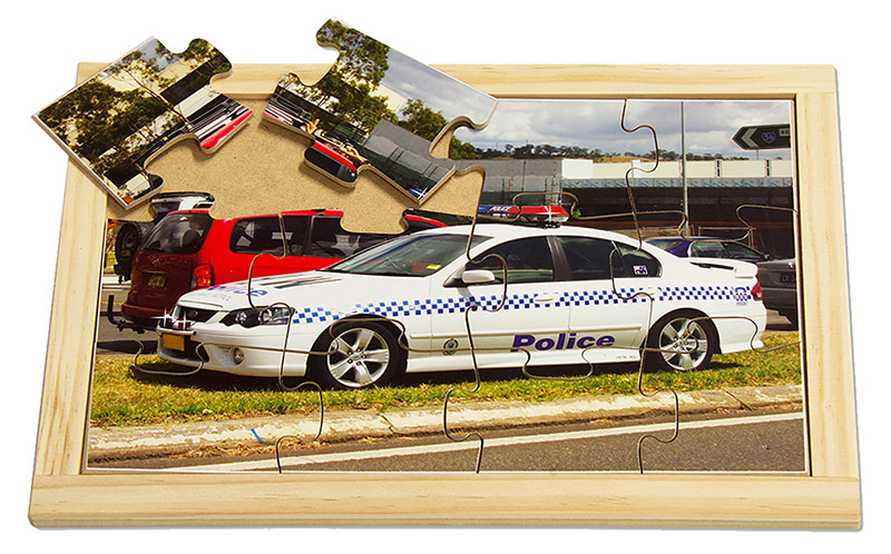 Emergency Services Puzzle - Police Car 12pcs
