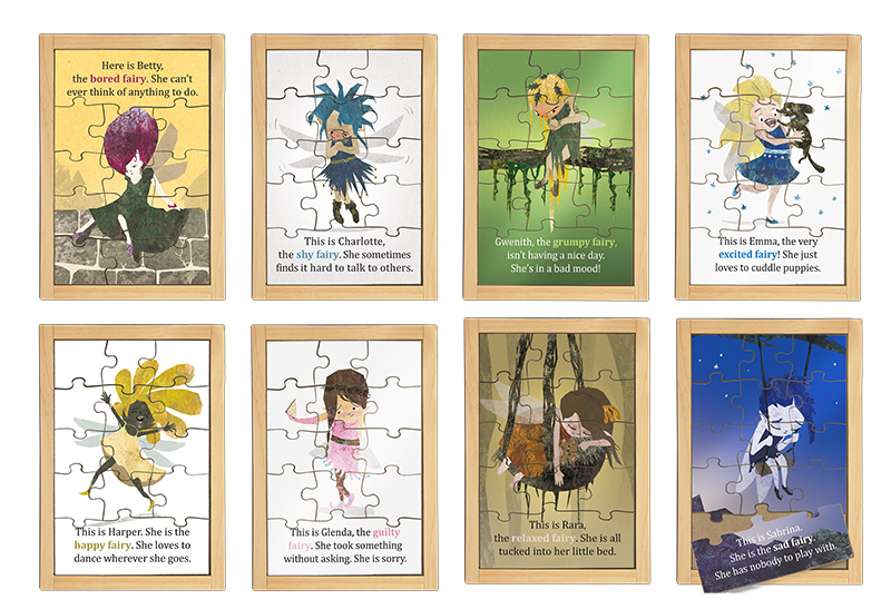 Emotional Fairies Story Book Puzzles - Set of 8