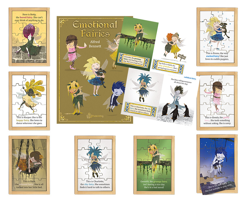 Emotional Fairies Story Book & Puzzles Set - 9pcs