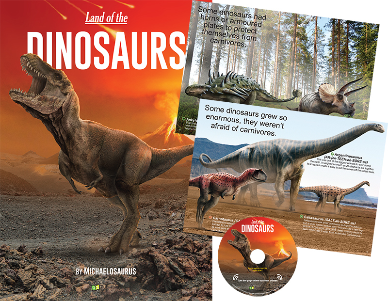 Land Of The Dinosaurs Book & CD