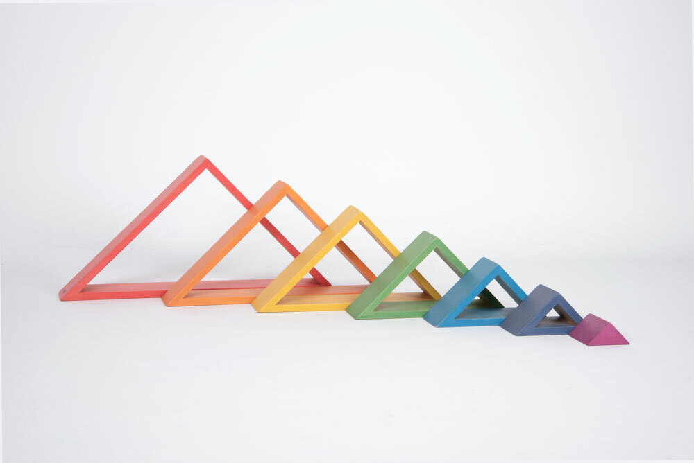 Rainbow Architect Shapes - Triangles 7pcs