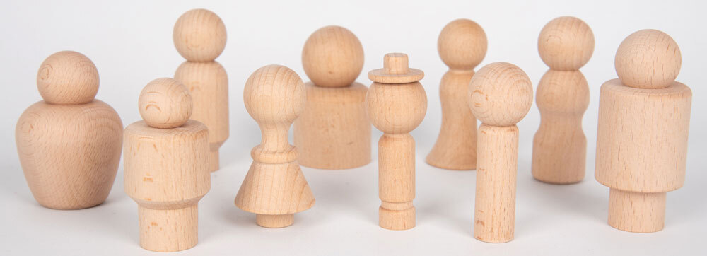 Wooden Community Figures - 10pcs