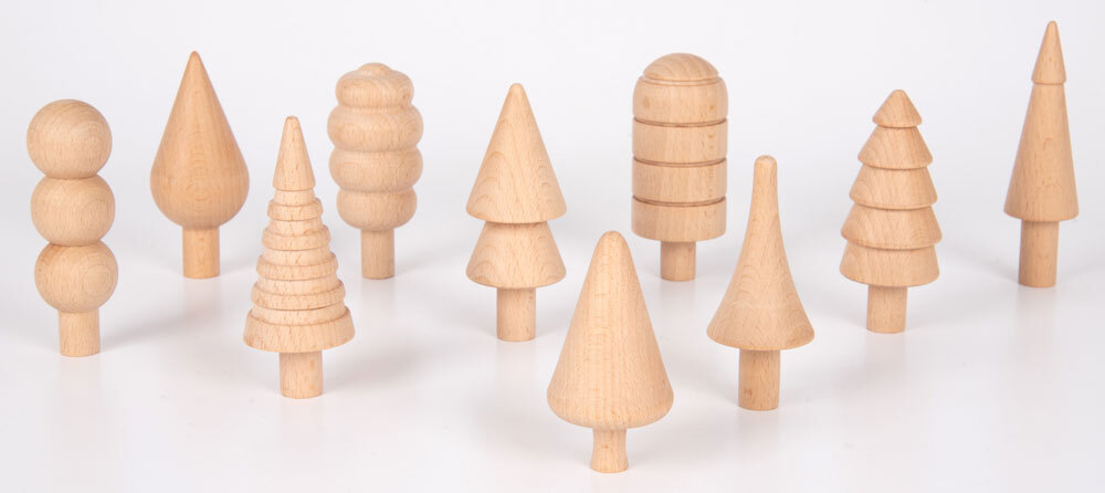 Woodland Trees Set - 10pcs