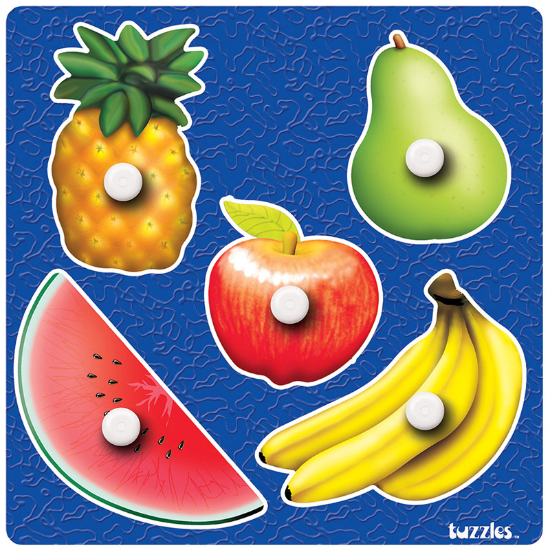 Tuzzles Giant Easy Grip Peg Puzzle - Fruit 5pcs