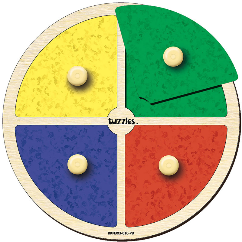 Tuzzles Giant Easy Grip Peg Puzzle - Pieces Of Pie 4pcs