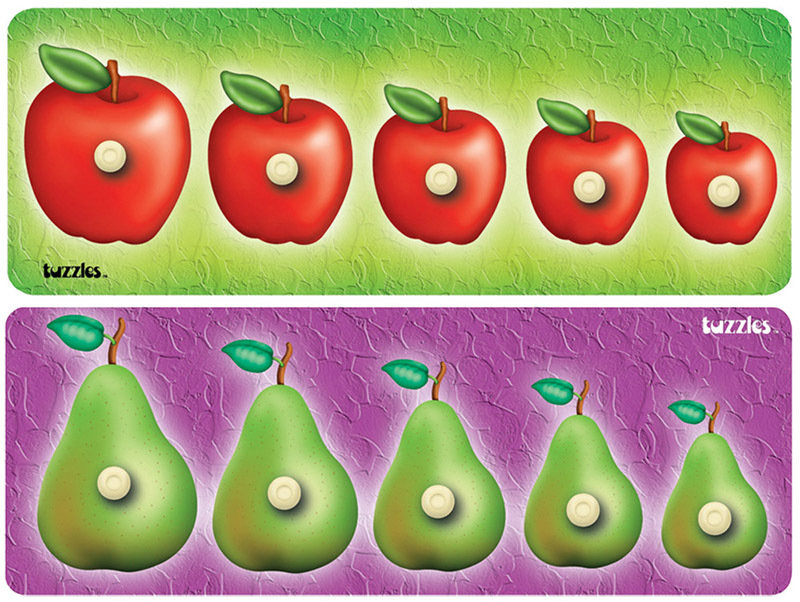Tuzzles Apple & Pear Sequence Knob Puzzles - 10pcs