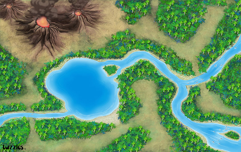 Large Vinyl Play Mat - Prehistoric