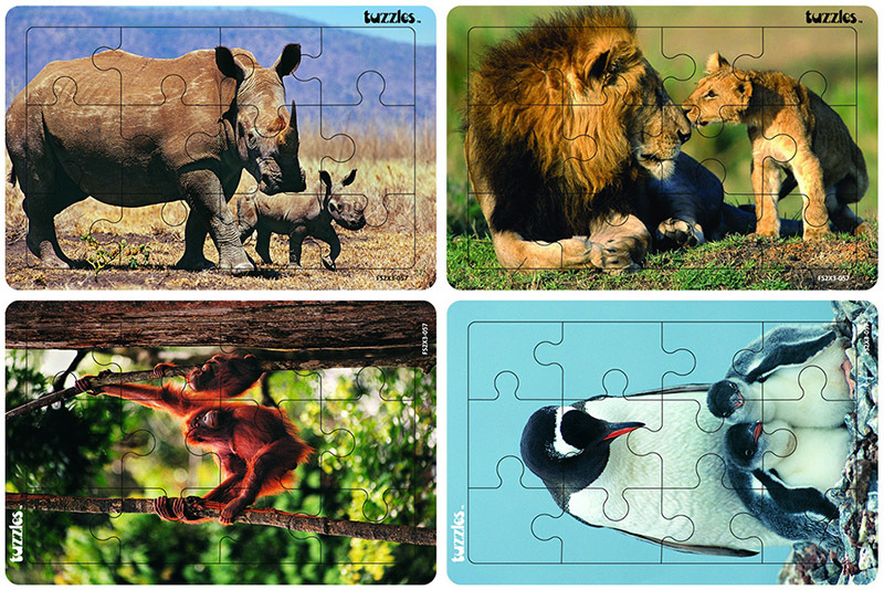 Tuzzles Life Range Puzzles - Mothers & Babies 2. Set of 4