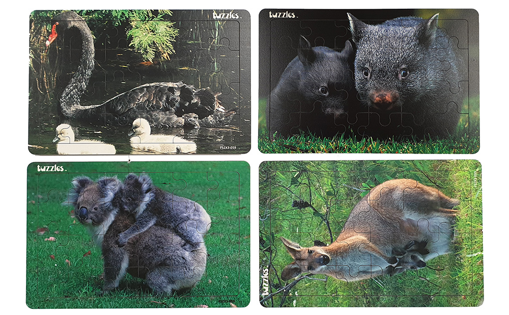Tuzzles Life Range Puzzles - Australian Mothers & Babies Set of 4